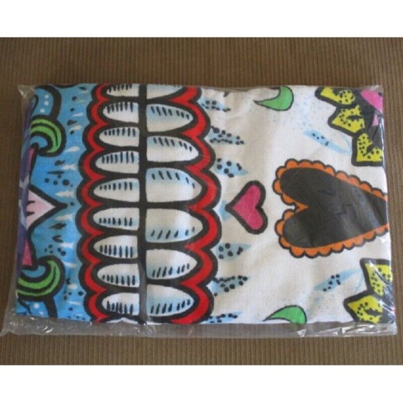 New Purple Sugar Skull Flowers Bath Beach Pool Gift Towel Skulls Day of the Dead - Picture 5 of 5